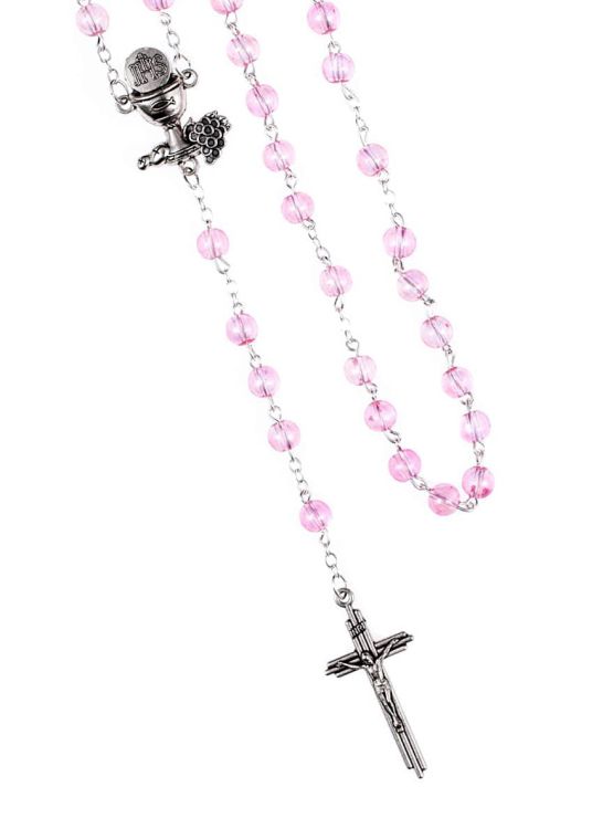 Księgarnia religijna - sklep: Różaniec dla dzieci komunijny R1230 różowy