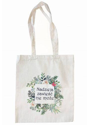 Upominki religijne - sklep Bawełniana torba eco na zakupy "Nadzieja zawieźć nie może"