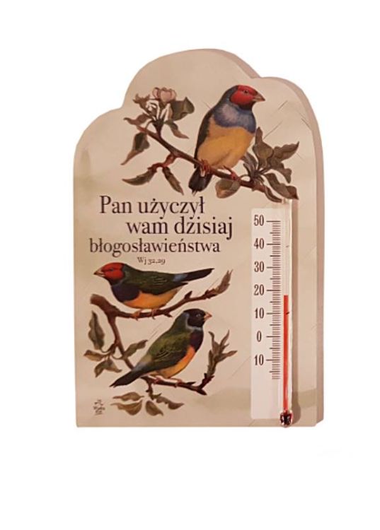 Księgarnia religijna sklep: Termometr pokojowy z biblijnym tekstem "Pan użyczył wam dzisiaj błogosławieństwa"