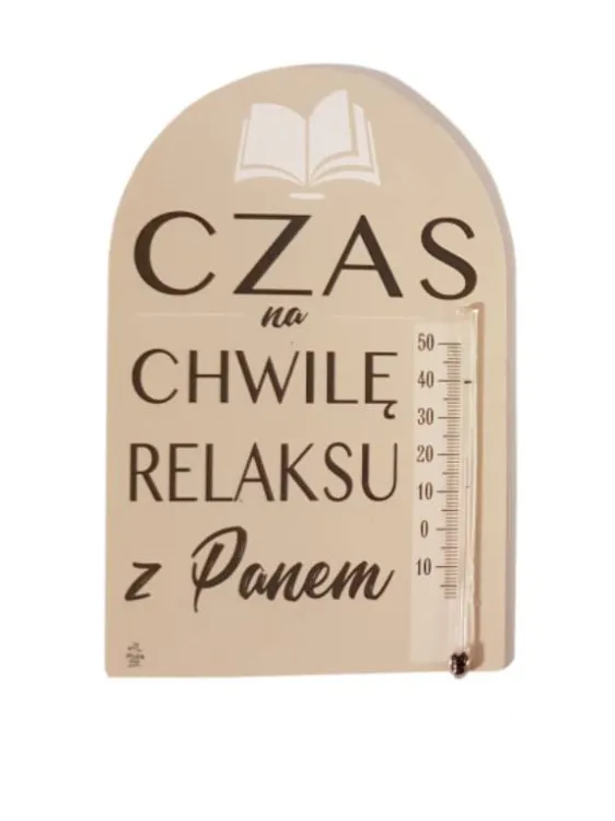 Termometr pokojowy z biblijnym tekstem "Czas na chwilę relaksu z Panem" księgarnia religijna sklep