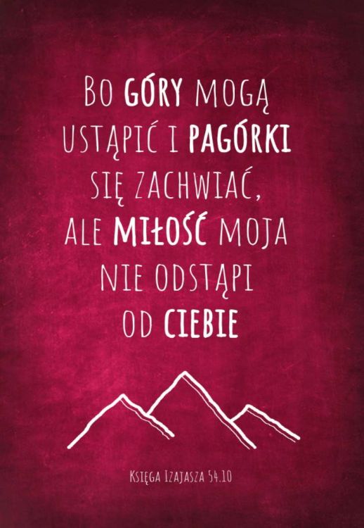 Księgarnia religijna sklep: Pocztówka "Bo góry mogą ustąpić ..." (Iz 54,10)