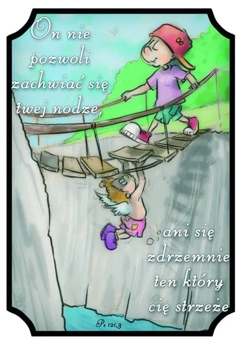 Pocztówka "On nie pozwoli zachwiać się twej nodze ..." (Ps 121,3) sklep chrześcijański