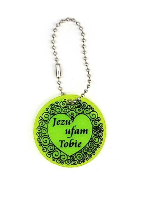 Jezu ufam Tobie - chrześcijański brelok zawieszka odblaskowa księgarnia religijna sklep chrześcijański