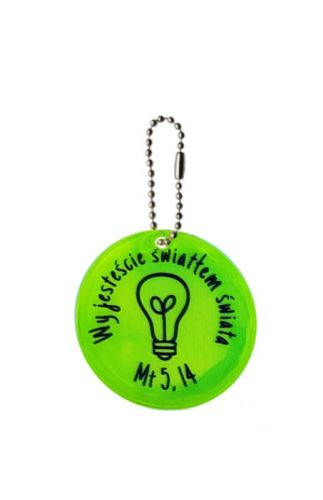 Sklep chrześcijański  -  Wy jesteście światłem świata - chrześcijański brelok zawieszka odblaskowa