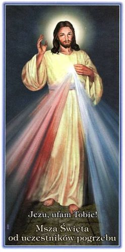 Druki parafialne - sklep akcydensy: Obrazki "Msza Święta od uczestników pogrzebu" (100 sztuk)