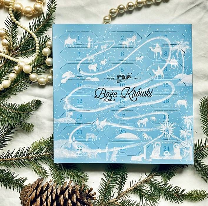 Boże Krówki - KALENDARZ ADWENTOWY cukierki z cytatami kardynała Wyszyńskiego 370g sklep Boże Krówki