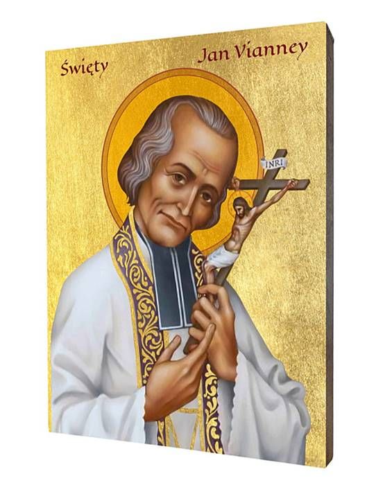 Sklep chrześcijański z ikonami: Ikona świętego Jana Marii Vianney'a patrona proboszczów