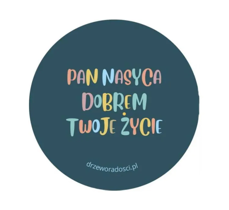 Magnes na lodówkę "Pan nasyca dobrem twoje życie"