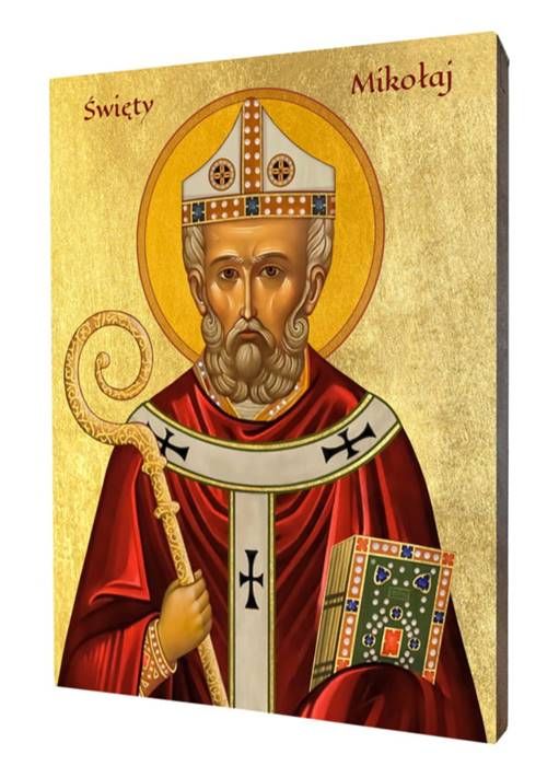 Święty Mikołaj ikona złocona księgarnia religijna