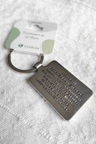 Brelok metalowy grawerowany z błogosławieństwem " Niech cię Pan błogosławi" sklep chrześcijański