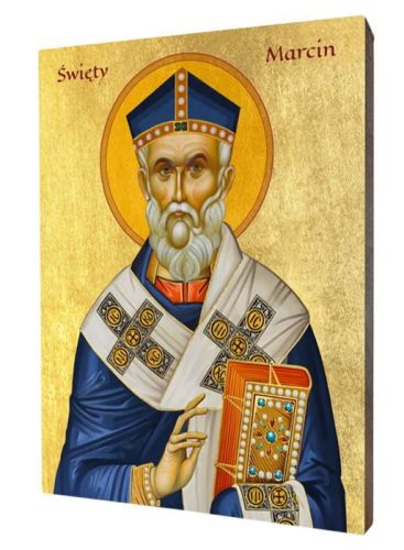 Święty Marcin z Tours ikona złocona sklep chrześcijański z ikonami