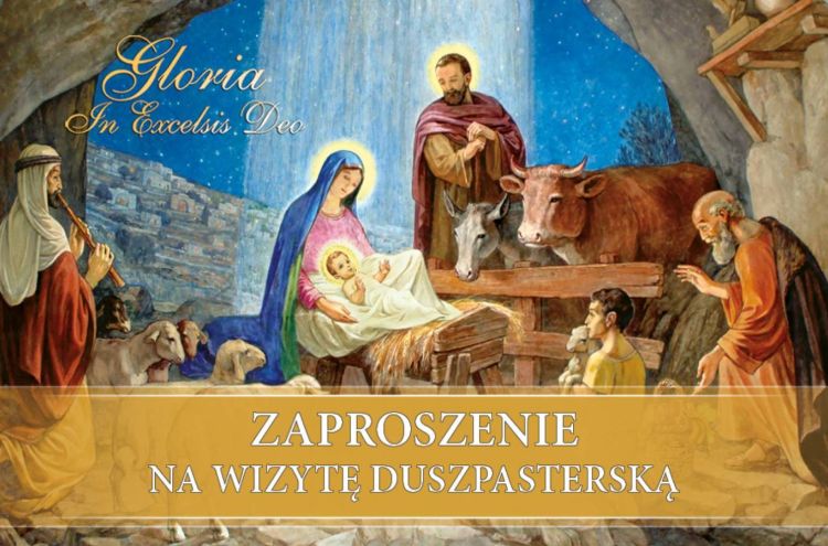 ZAPROSZENIE NA WIZYTĘ DUSZPASTERSKĄ pocztówka 10 x 15 (50 sztuk) sklep z dewocjonaliami
