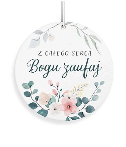 Księgarnia chrześcijańska: Zawieszka zapachowa do auta BUKIET KWIATÓW "Z całego serca BOGU zaufaj"