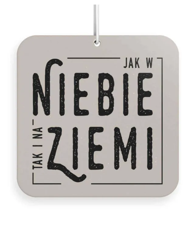 Księgarnia religijna sklep: Zawieszka zapachowa do auta DRZEWO SANDAŁOWE "Tak w niebie jak i na ziemi"