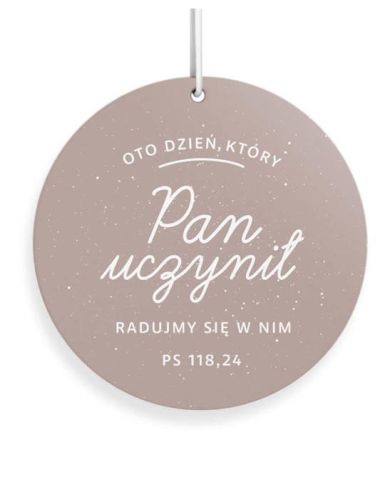 Sklep chrześcijański: Zawieszka zapachowa do auta WANILIA "Oto dzień który Pan uczynił"