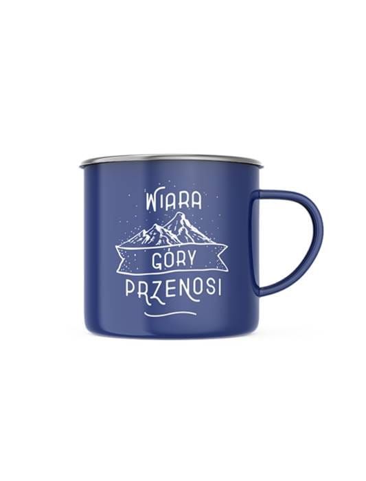 Księgarnia religijna sklep chrześcijański: Kubek emaliowany Wiara przenosi góry