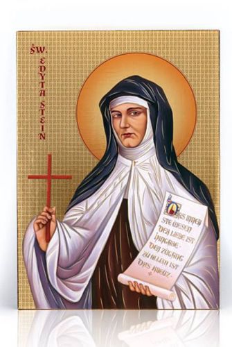 Sklep upominki religijne: Ikona złocona świętej Edyty Stein 17 x 23