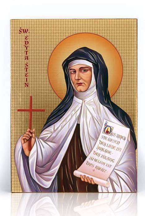 Sklep upominki religijne: Ikona złocona świętej Edyty Stein 17 x 23