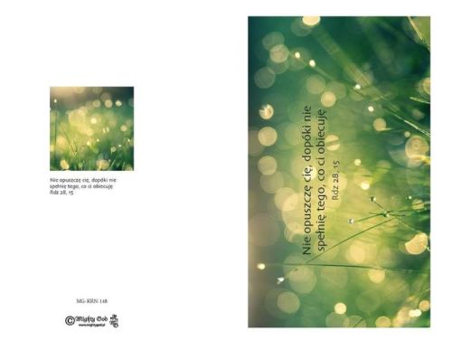 Sklep chrześcijański: Karnet "Nie opuszczę cię, dopóki nie spełnię tego, co ci obiecuję" (Rdz 28,15)