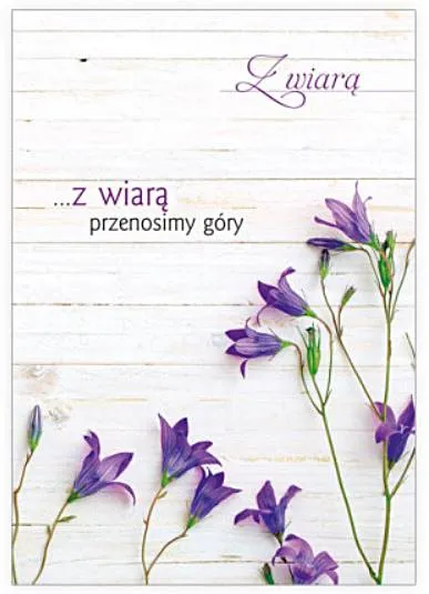 Karnet upominkowy "Z wiarą przenosimy góry" z kopertą
