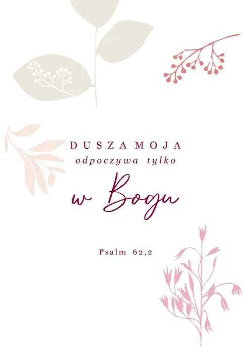 Karnet w kopercie "Dusza moja odpoczywa tylko w Bogu" (Ps 62,2) księgarnia religijna