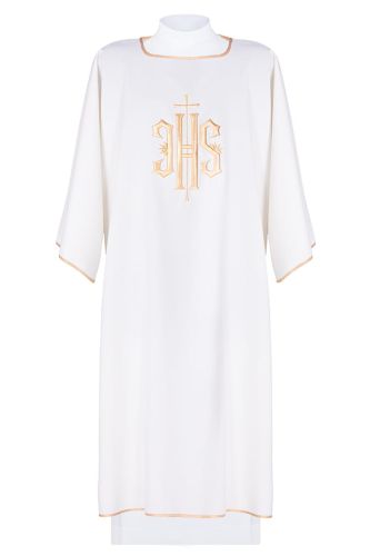 Dalmatyka diakońska biała haftowana KDL/215 księgarnia religijna