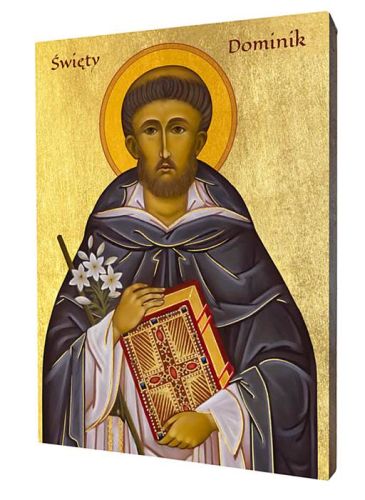 Ikona świętego Dominika złocona księgarnia religijna