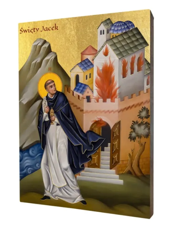 sklep chrześcijański z ikonami Święty Jacek ikona złocona