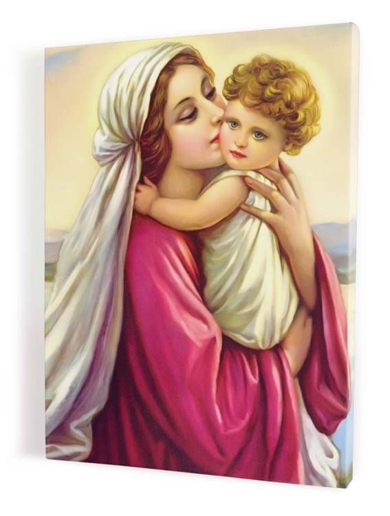 Maryja z Jezusem - obraz na płótnie canvas 30x40 księgarnia religijna sklep