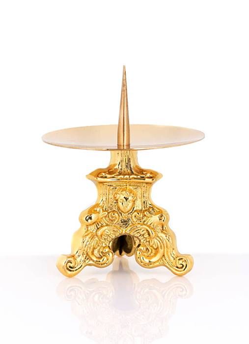 sklep z dewocjonaliami - artykuły religijne Świecznik lichtarz mosiężny 8 cm CA-1064A