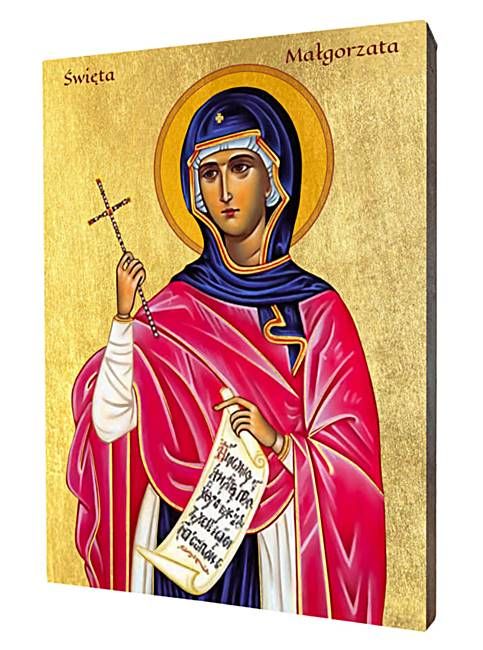Księgarnia religijna: Święta Małgorzata ikona złocona upominki
