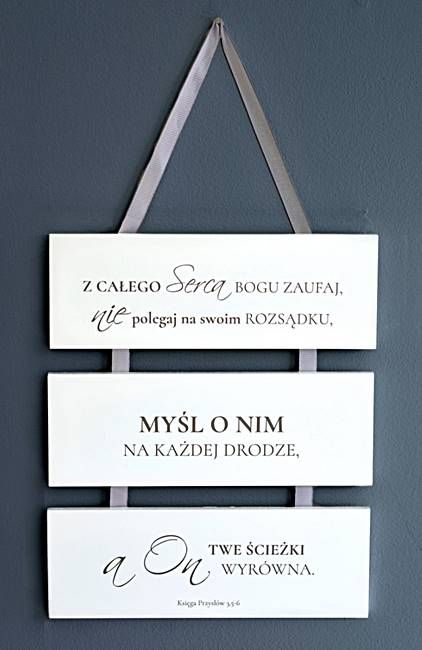 Księgarnia religijna sklep - Tryptyk biblijny do zawieszenia "Z całego serca Bogu zaufaj" (Prz 3, 5-6)