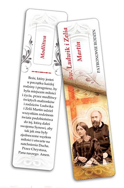 Zakładka religijna do książki Św. Ludwik i Zelia Martin z modlitwą księgarnia religijna sklep