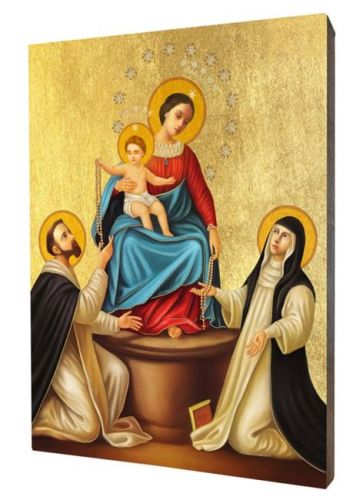 Ikona złocona Matka Boża Pompejańska sklep chrześcijański