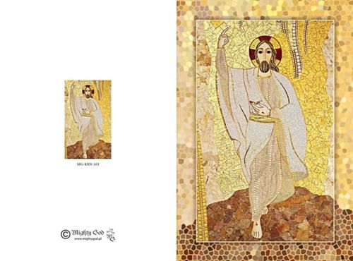 Sklep chrześcijański: Karnet wielkanocny w kopercie Zmartwychwstanie mozaika