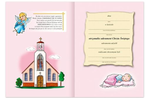 Pamiątka Chrztu Świętego. Album dla dziewczynki księgarnia religijna sklep chrześcijański