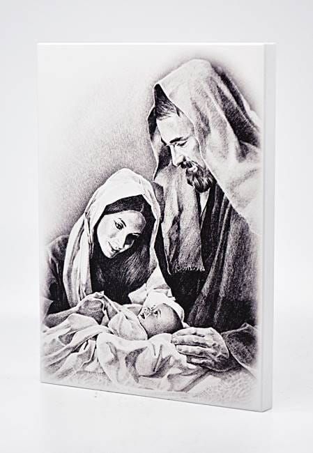 Święta Rodzina obraz nowoczesny - prezent na ślub rocznicę ślubu 14 x 19 | sklep upominki religijne