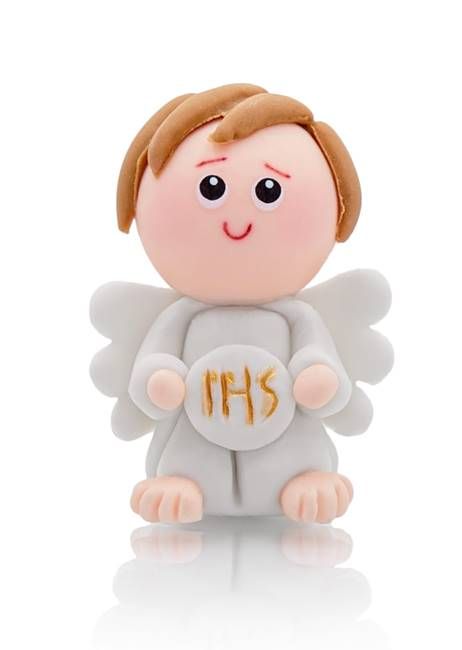 Figurka aniołka z modeliny na I Komunię H17172B