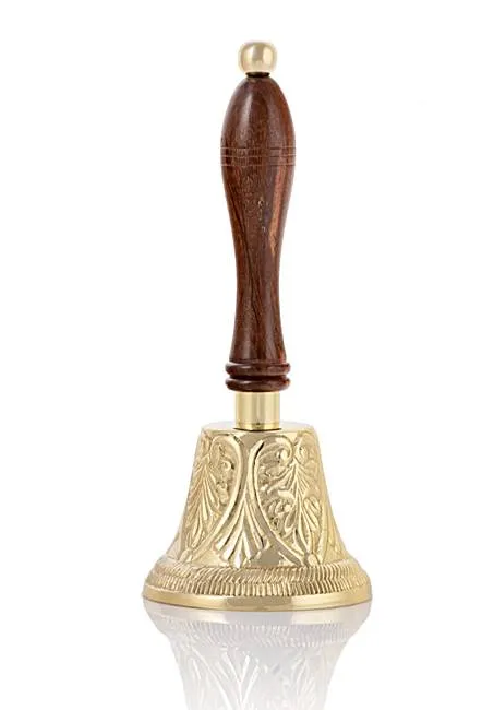 Mosiężny dzwonek liturgiczny do kościoła 21, 5 cm P91 sklep liturgiczny