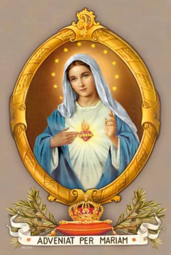 Sklep chrześcijański produkty sakralne Najświętsze Serce Maryi - pocztówka jednostronna (10 sztuk)