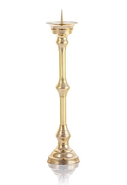 Produkty sakralne dewocjonalia Wysoki mosiężny świecznik  kościelny na świece 56 cm P43