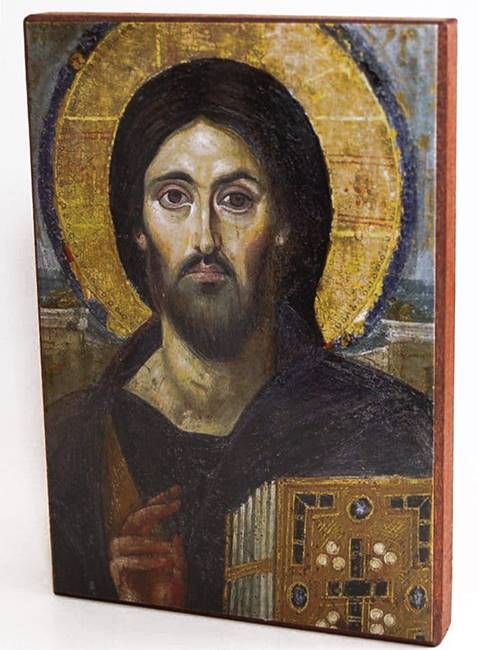 Ikona Chrystus Pantokrator z Góry Synaj - reprodukcja ikony 15 x 28 sklep chrześcijański