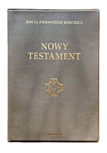 Nowy Testament - Biblia pierwszego Kościoła - format kieszonkowy duże litery szara księgarnia religijna sklep chrześcijański VOCATIO