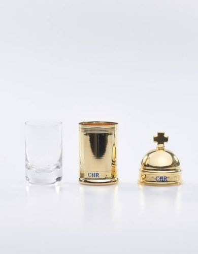 Pojemnik na oleje święte w skórzanym etui 968/1 - sklep liturgiczny prezent dla parafii dla księdza