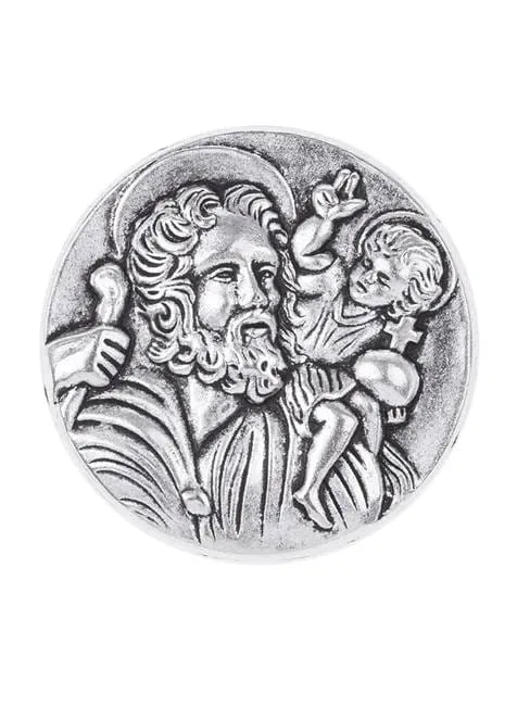 Magnes ze świętym Krzysztofem do samochodu KP008 sklep z dewocjonaliami księgarnia religijna