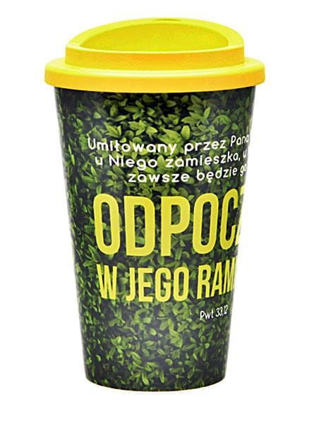 Kubek termiczny - termos "Odpocznij w Jego ramionach" sklep chrzescijański