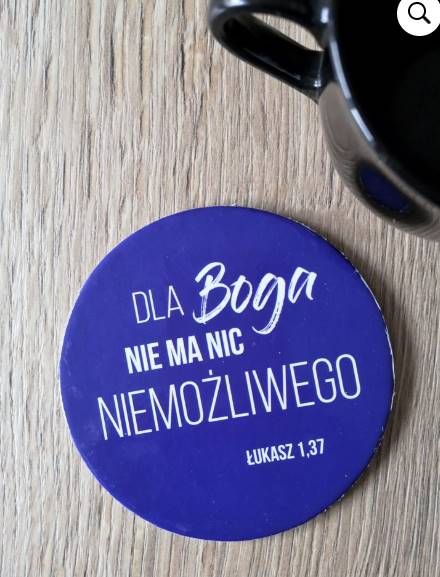 Podstawka korkowa "Dla Boga nie ma nic niemożliwego" (Łk 1,37)