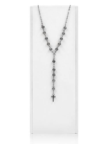 Sklep z różańcami na szyję: Różaniec naszyjnik róże METALLO R1332