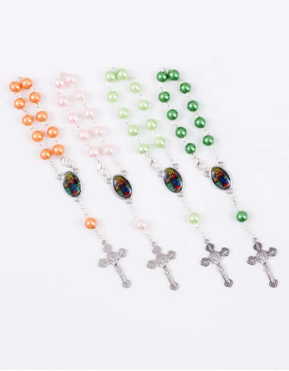 Różaniec do samochodu ze św. Krzysztofem R152 dewocjonalia sklep chrześcijański - różańce, obrazki św. Krzysztof - pamiątki poświęcenia pojazdów