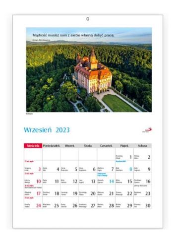 Edycja Świętego Pawła kalendarze na ścianę piekne zdjęcia Kalendarz ścienny na 2023 "Pozdrowienia z Polski"